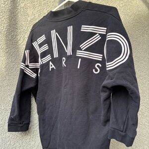 Kenzo Kids Black Sweatshirt with White Logo